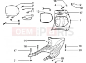Front glove compartment-rubber mat - Piaggio Zip 50 2T Catalyzed