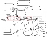 Rear tail lamp-rear guard - Piaggio Zip 50 2T Catalyzed