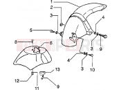 PIAGGIO Front and rear mudguard