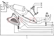 PIAGGIO Zip SP 50 H2O catalytic silencer