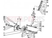 PIAGGIO Zip SP 50 H2O Steering column - Disc brake