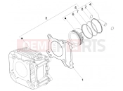 PIAGGIO Fly 125 4T Cylinder-piston-wrist pin, assy