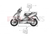 APRILIA SR 50 Di-Tech central and rear body decal