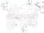 APRILIA SR MAX 300 Remote control switches - Battery - Horn