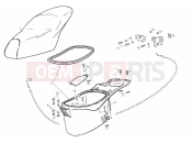 derbi Atlantis 50 2T Saddle - Helmet compartment