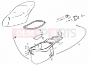 Saddle - Helmet compartment - Derbi Atlantis 50 2T 2003