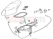 Saddle - Helmet compartment - Derbi Atlantis 50 2T LC 2001