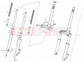 Front fork - Derbi Atlantis 50 2T Bullet 2004