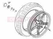 derbi Boulevard 125 4T Rear wheel