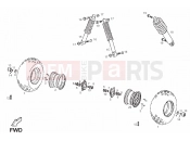DERBI QUAD DFW 50 Front wheel
