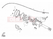 DERBI QUAD DFW 50 Rear brake