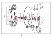DERBI STX 150 Rear brake assembly