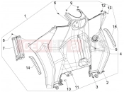 gilera 2014 Fuoco 500 Front glove-box - Knee-guard panel