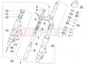 gilera 2008 Nexus 125 ie Fork/steering tube - Steering bearing unit