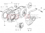 Crankcase cover - Crankcase cooling - Gilera Nexus 250 SP 2006