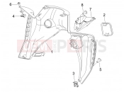 Front glove-box - Knee-guard panel - Gilera Nexus 250 SP 2006