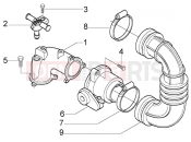 gilera Nexus 500 Union Pipe-Throttle Body-Injector