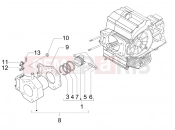 Cylinder-piston-wrist pin unit - Gilera Nexus 500 2010
