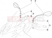 Driving mirror/s - Gilera Nexus 500 2011