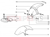 gilera Runner 200 VXR 4T Front and rear mudguard