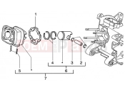 Cylinder-piston-wrist pin, assy - Gilera Runner 50 Purejet