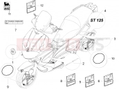 gilera 2016 Runner 125 ST 4T Plates - Emblems
