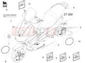 gilera 2012 Runner 200 ST 4T Plates - Emblems