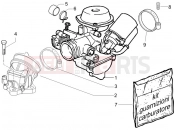 gilera 2005 Runner 200 VXR 4T Carburettor, assembly - Union pipe