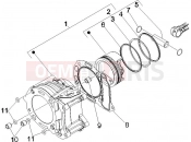 gilera 2006 Runner 200 VXR 4T (ZAPM464) Cylinder-piston-wrist pin unit
