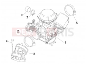 gilera 2007 Runner 200 VXR 4T (ZAPM464) Carburettor, assembly - Union pipe