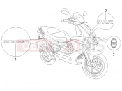 gilera 2007 Runner 200 VXR 4T (ZAPM464) Plates - Emblems