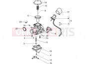 Carburetor's components - Gilera Runner 200 Race VXR 4T 2005