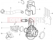 GILERA Stalker 50 Carburettor, assembly - Union pipe