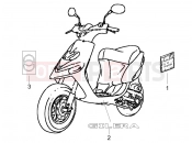 gilera 2008 Stalker 50 Special Edition Plates - Emblems