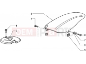 gilera Storm 50 Front and rear mudguard