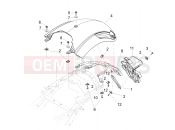 Rear mudguard - Motoguzzi Audace 1400 Carbon ABS 2019