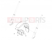 Front mudguard-Pillar - Motoguzzi Audace 1400 ABS (USA) 2015