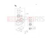 Cylinder/Piston(s) - Kawasaki GPZ500S (EX500-E3) 1996