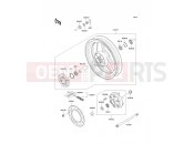 Rear Hub - Kawasaki GPZ500S (EX500-E10) 2003