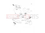 Labels - Kawasaki GPZ500S (EX500-E10) 2003