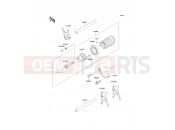 Gear Change Drum/Shift Fork(s) - Kawasaki W650 (EJ650-C5) 2003