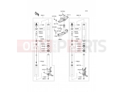 Front Fork(-JKBZGT40AAA022218) - Kawasaki 1400GTR (ZG1400A8F) 2008