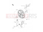 Front Hub - Kawasaki NINJA 250R (EX250K9F) 2009