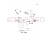 Decals(Green) - Kawasaki NINJA 250R (EX250K9F) 2009