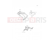 Decals(White) - Kawasaki ER-6f (EX650EDS) 2013