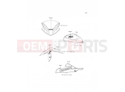 Decals(Ebony) - Kawasaki NINJA 300 ABS (EX300BDF) 2013