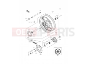 KAWASAKI ER-6f (EX650EGF) Rear Hub