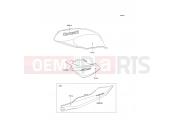Decals(Gray) - Kawasaki ER-5 (ER500-A4) 2000
