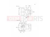 Crankcase Bolt Pattern - Kawasaki GPZ500S (EX500-E9) 2002