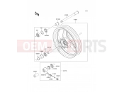 Front Hub - Kawasaki GPZ500S (EX500-E9) 2002